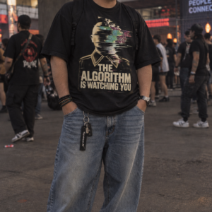The Algorithm Is Watching You Hand-Frayed Luxury Tee