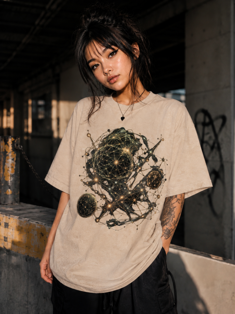 Geometry of Space Luxury Tee — When Machines Dream