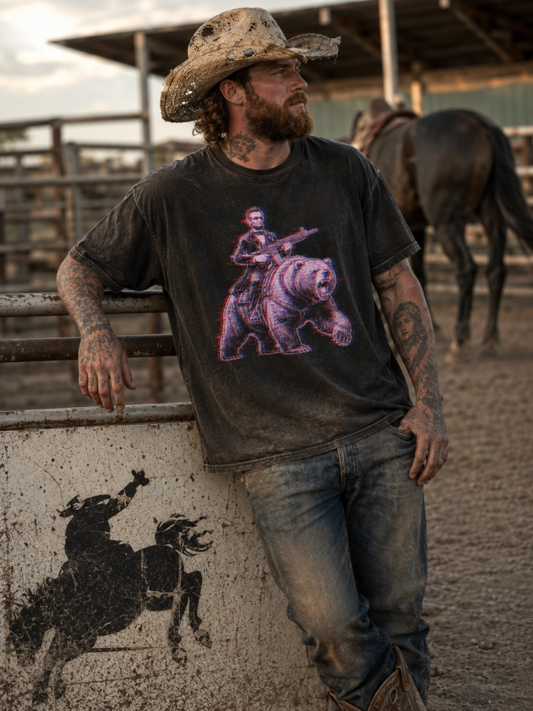 GlitchMurica Premium Luxury Tee — Vintage American Glitch