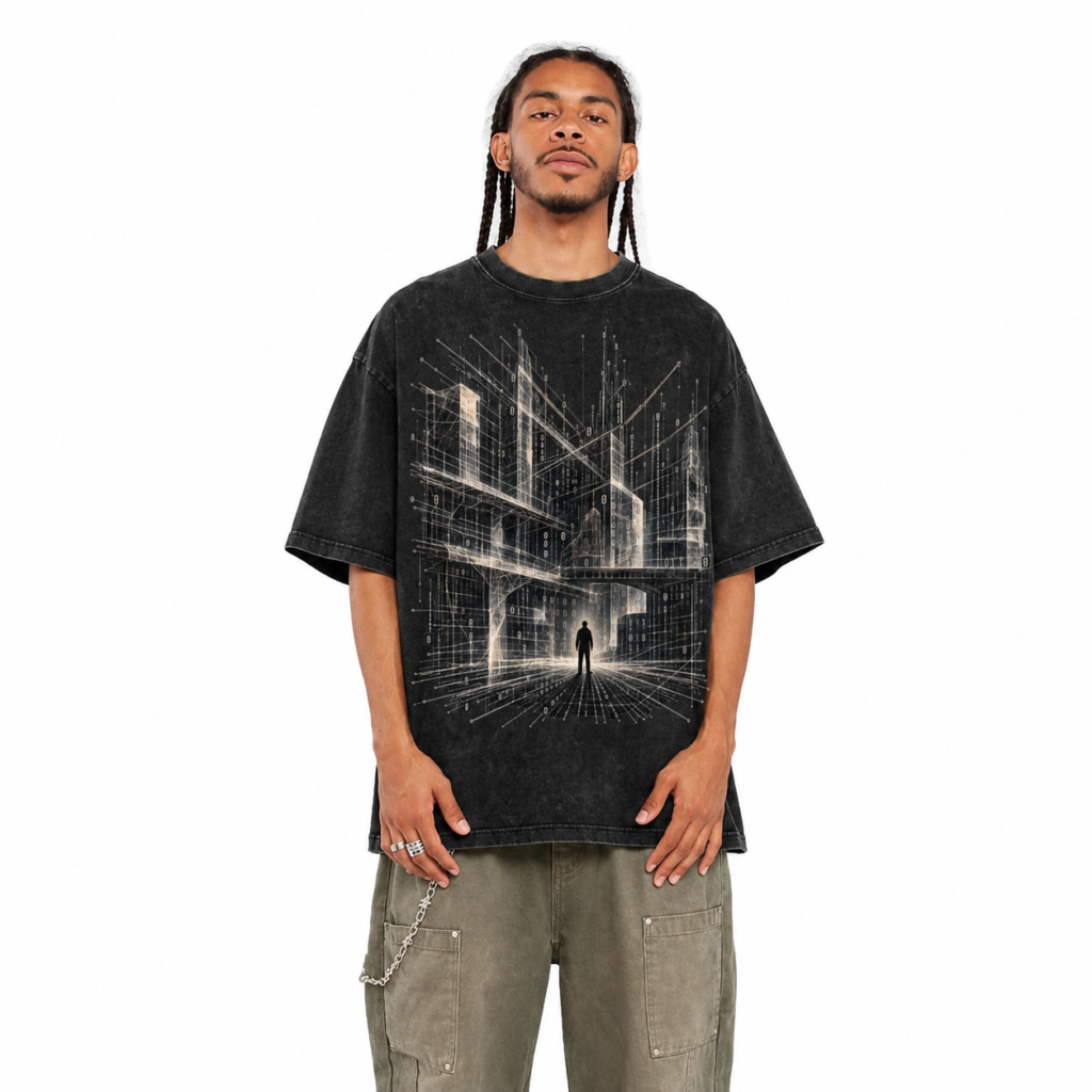 Infinite Scaffolding Luxury Tee — When Machines Dream